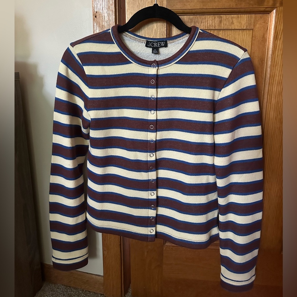 Heritage Terry Striped Cardigan